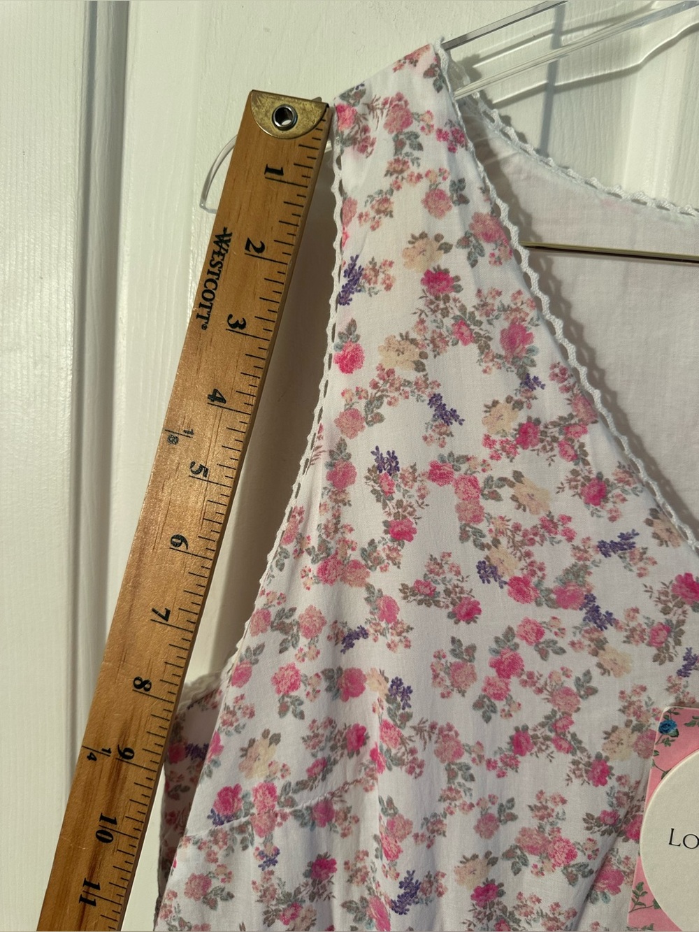 LoveShackFancy X Target M Romantic Pastoral Camille Pink Floral Tiered Mid Dress - Picture 12 of 15